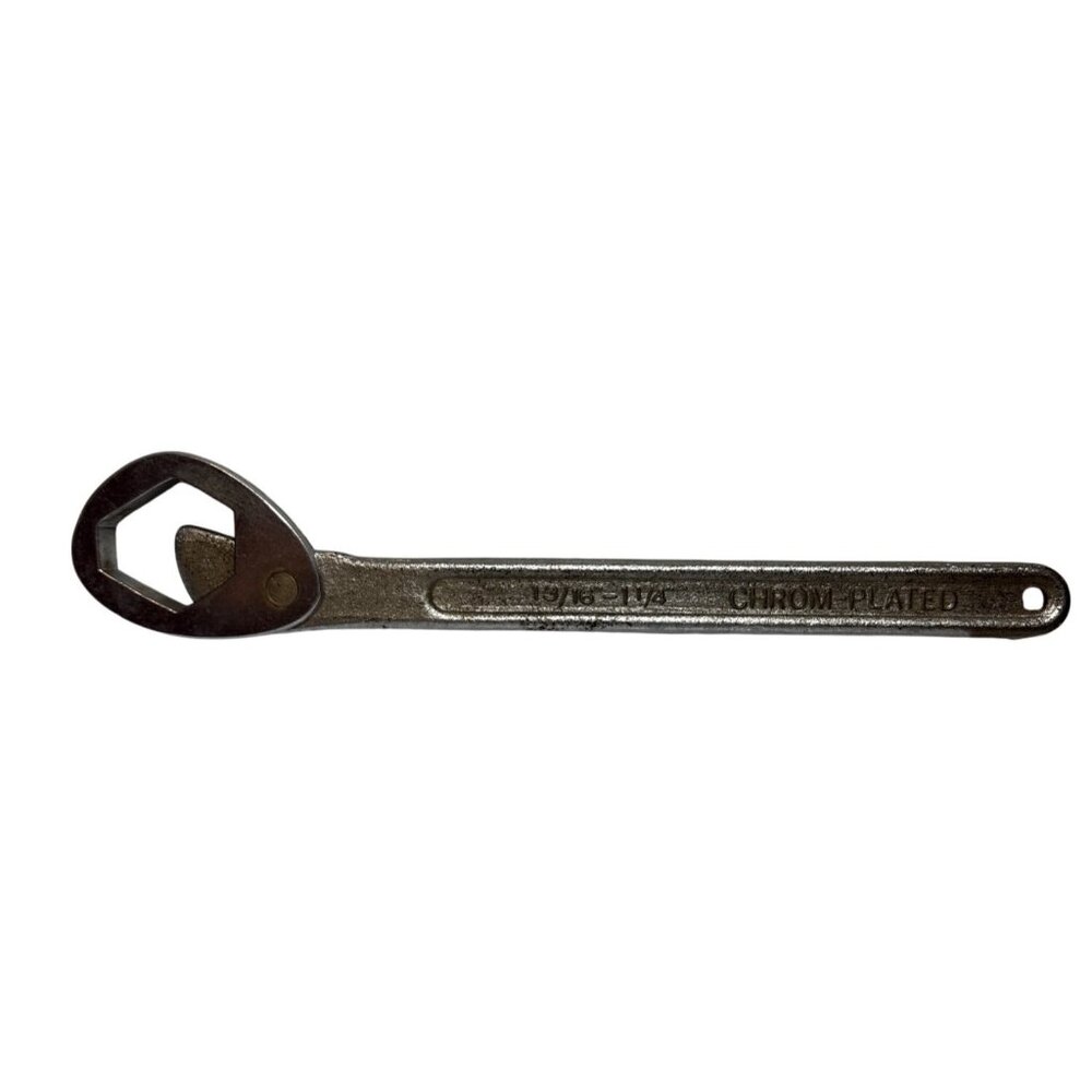 Adjustable Chrome-Plated Wrench 13/16"-1 1/4" Hexagonal Head Heavy Duty Metal To